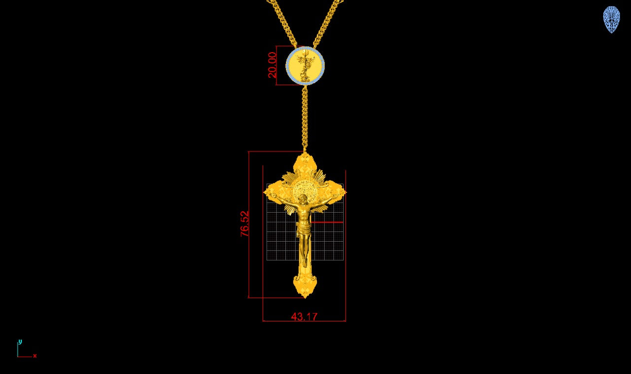 Bespoke Rosary St. Michael the Archangel & Custom Cross Blinx NYC Original