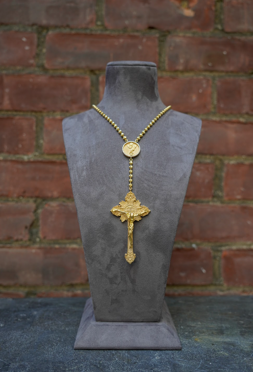Bespoke Rosary St. Michael the Archangel & Custom Cross Blinx NYC Original