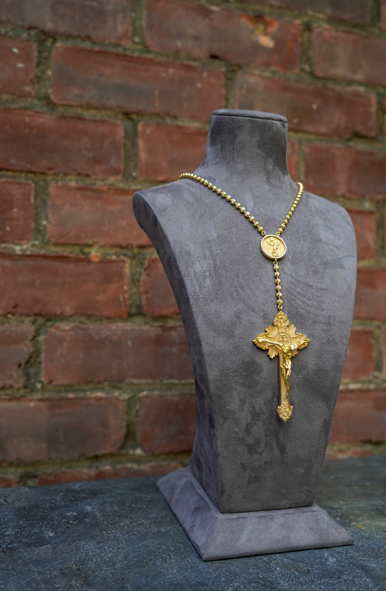 Bespoke Rosary St. Michael the Archangel & Custom Cross Blinx NYC Original