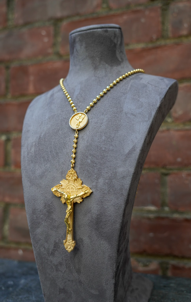 Bespoke Rosary St. Michael the Archangel & Custom Cross Blinx NYC Original