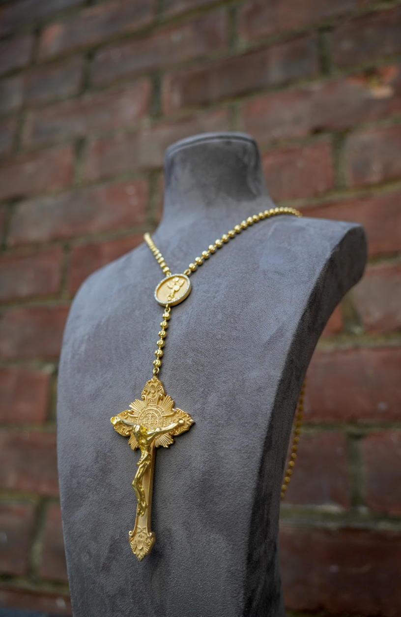 Bespoke Rosary St. Michael the Archangel & Custom Cross Blinx NYC Original